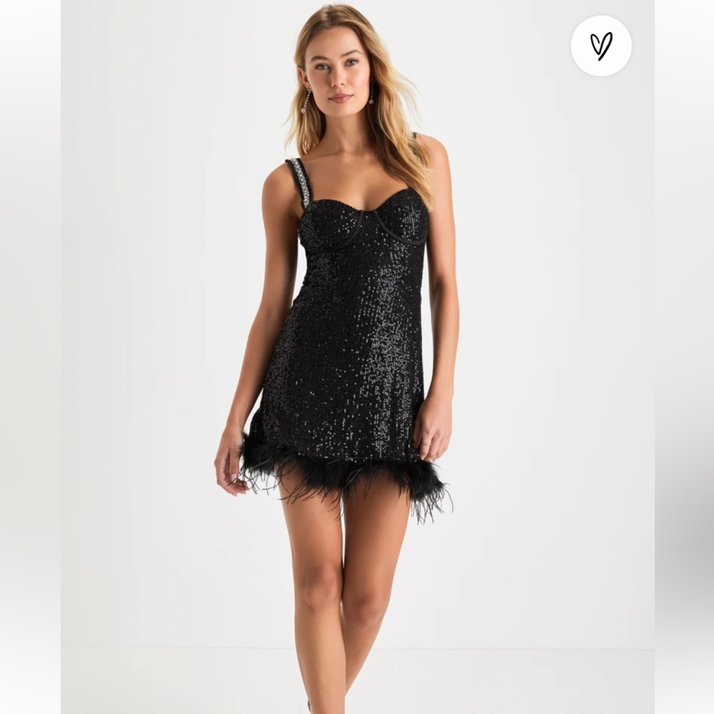 Lulu’s black sequin dress